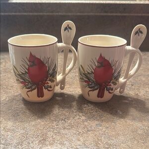Lenox Cardinal Cup with spoon
